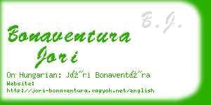 bonaventura jori business card